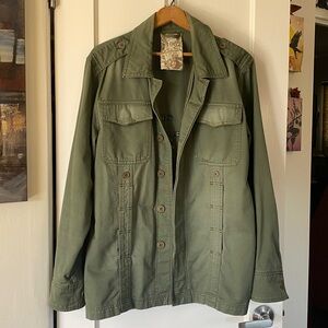 Olive Green Military Style Jacket